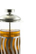 French press with tea