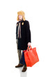 Young fellow with big bags Young fellow with big bags