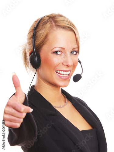 Foto: Frau im Callcenter Frau im Callcenter