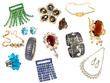 collection of feminine accessories