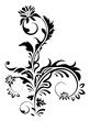 Black decorative design isolated on white