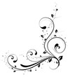 Elegant decorative corner design with copy space