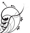 Vector - Trendy swirly design on white