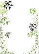 Vector abstract floral background with foliage