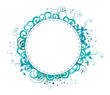 Vector illustration - Curled frame circle