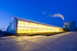 Glasshouse at dusk