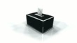 Election droit de vote bulletin urne 3d Election droit de vote bulletin urne 3d