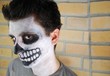Portrait of a creepy skeleton guy (Carnival face painting)