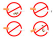 Set sign "No Smoking" - vector