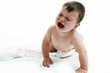 Baby boy with diapers crying