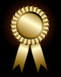 Vector illustration of a shiny award ribbon