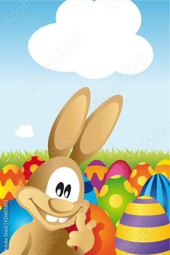Vektor: Osterhase mit hintergrund Osterhase mit hintergrund
