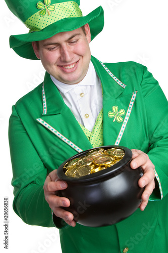 Man Holding Pot of Gold