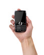 Photo: Hand with black cellphone Hand with black cellphone