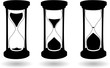 the vector black and white hourglass
