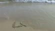 "Love" is being erased.