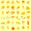 vectorial trees in autumn