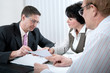 Senior couple meeting with agent Senior couple meeting with agent