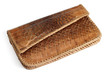Wallet from crocodile leather isolated over white