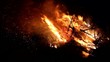 Brennendes Holzfeuer