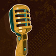 Retro microphone background