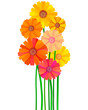 Abstract vector flowers.