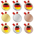 fully editable germany vector flag in medal shapes