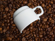 Coffeecup in coffeebean's heap