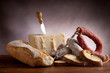 pane con grana e salumi