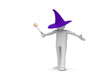 Wizard isolated on white background