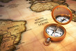 Compass and old map