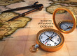 Old map and compass
