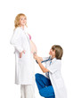 pregnant woman with doctor