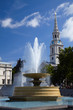 Fountain on Trafalgar Square in London