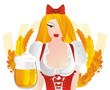 The girl with the big beer mug