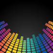 Rainbow equalizer vector background
