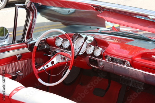 Photo: Classic car interior Classic car interior