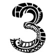 number ornament - 3 -