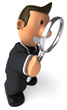Businessman et loupe