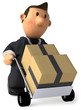Businessman et déménagement