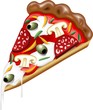 Pizza Fetta-Pizza Slice-Tranche de Pizza-Vector