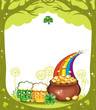 Patrick's Day natural frame with space for your text
