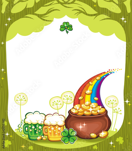 Vector: Patrick's Day natural frame with space for your text Patrick's Day natural frame with space for your text
