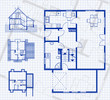 house project on the page of notebook