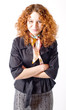 foulard et sa propriétaire rousse et russe