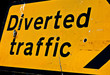 Diverted traffic sign
