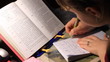 schoolgirl does homework 3.
