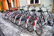 urban rentable bike in parking