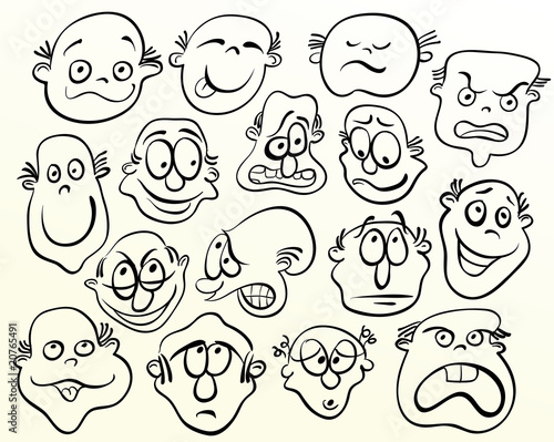 emotions chart with faces. emotion chart . feeling