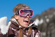 Happy girl on winter  vacation